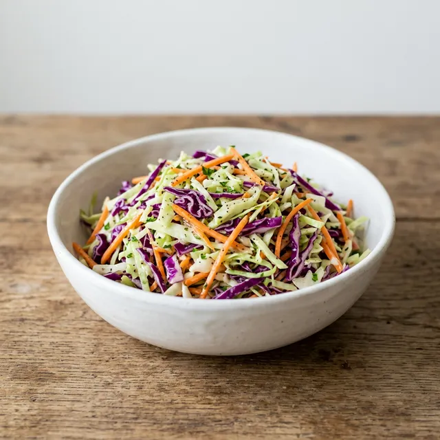 シャキシャキの食感が食欲をそそる特製コールスロー